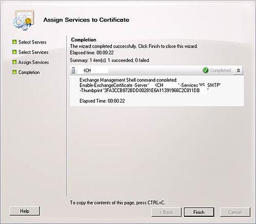 computer certificate assignment window