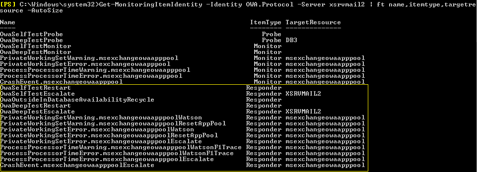 Exchange Management Shell window