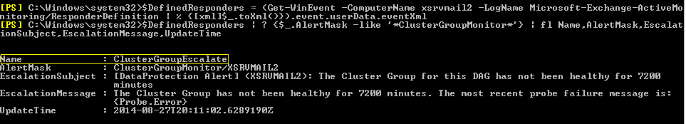 Exchange Management Shell Window