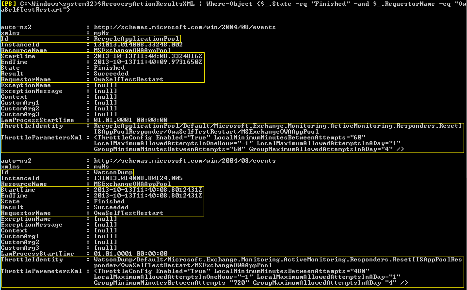 Exchange Management Shell window