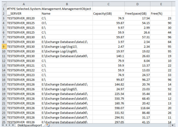 PowerShell Report Exchange Server Disk Space 2 resized 600