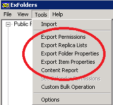 Exfolders Reports