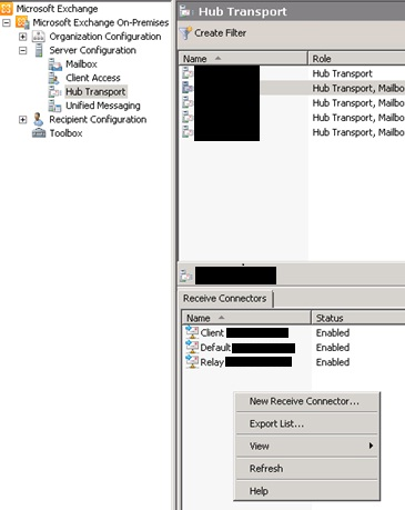 Configuration window