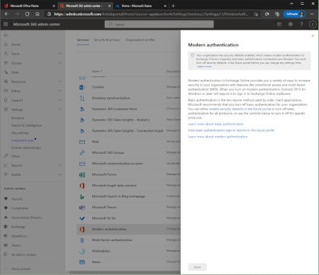 Office 365 Basic Authentication Update