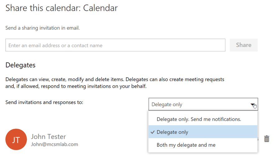 New Calendar Sharing Experience in Office 365