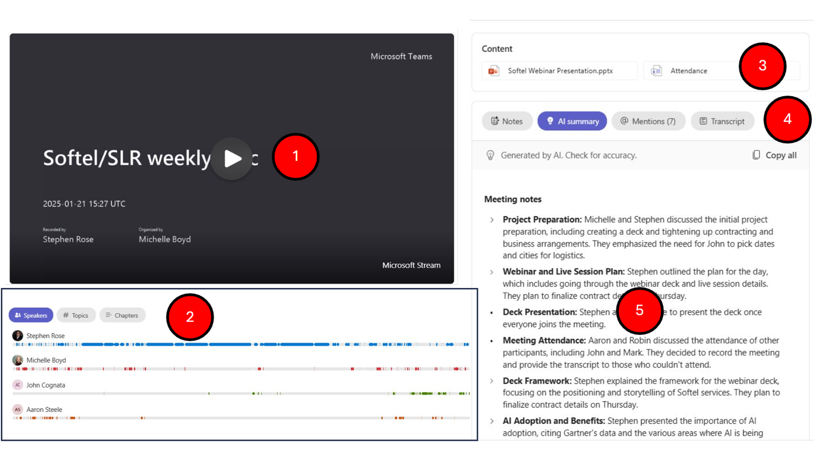 Meeting Recap Interface