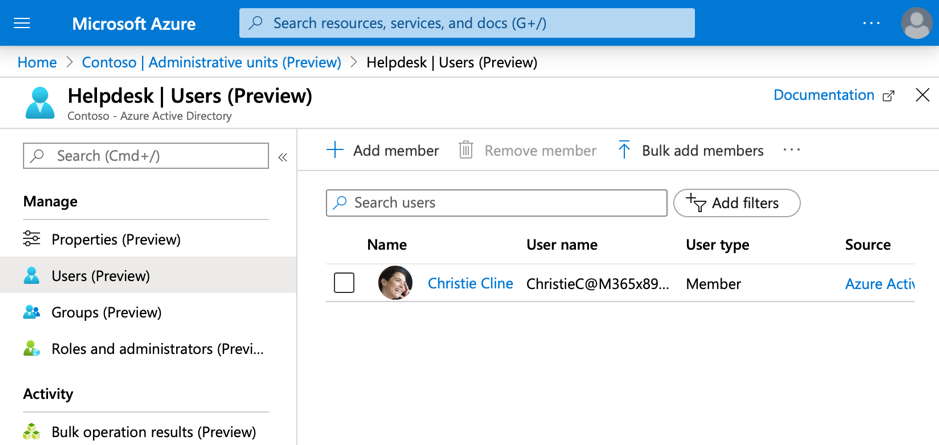 Administrative Units Management in Azure Active Directory