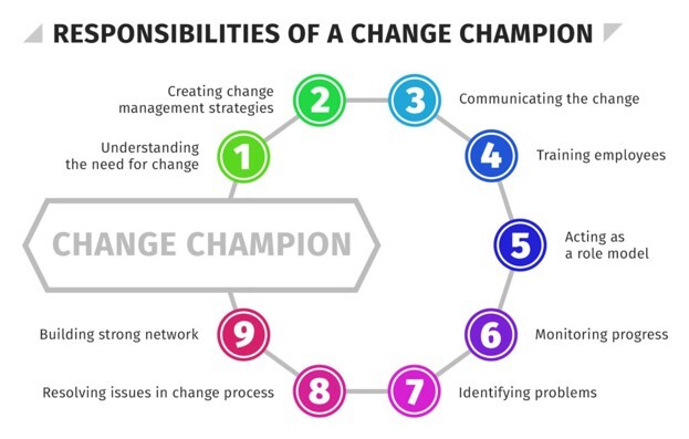 Responsibilities of a change champion