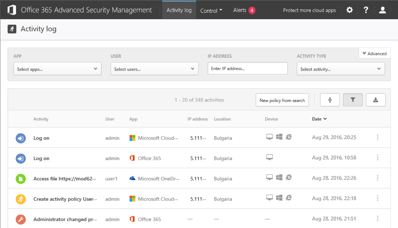 Advanced Security Management in Office 365 — Part 1