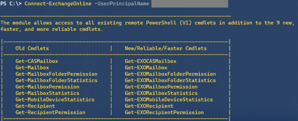 Exchange Management window