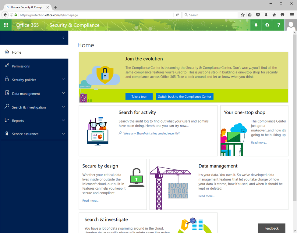 Office 365 Security & Compliance Center Part 1