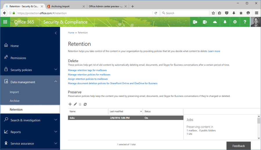 Office 365 Security & Compliance Center Part 1