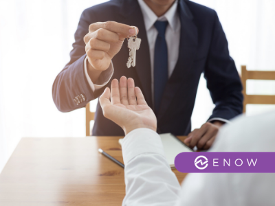 persons exchanging keys