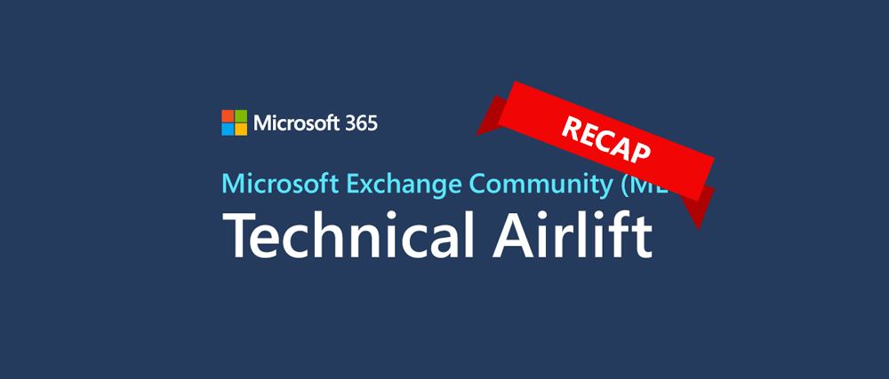 Microsoft Exchange Community Technical Airlift banner