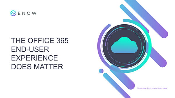 Monitoring the Office 365 End-User Experience webinar banner
